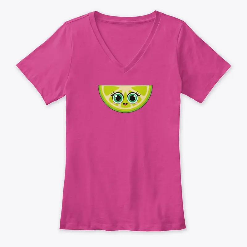  Lionel Lime Women's V-Neck Tee