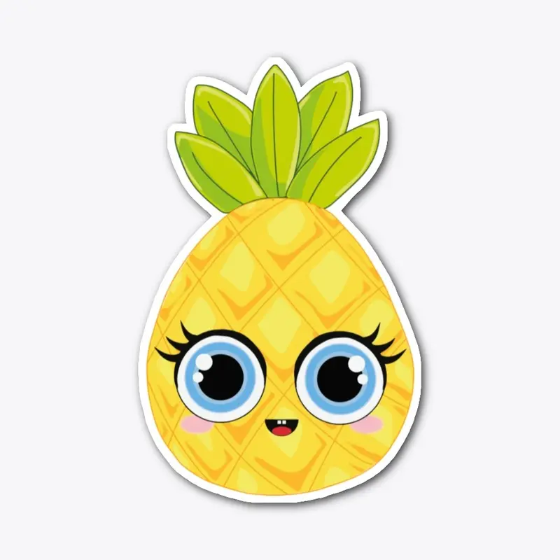 Penelope Pineapple Die Cut Sticker