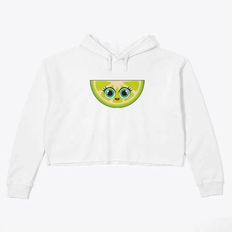  Lionel Lime Crop Hoodie